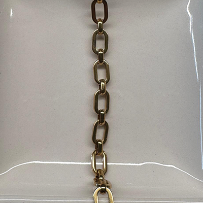 + 5cm Ankerkette lang-kurz Edelstahl gold