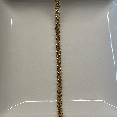 + 5cm Ankerkette rund Edelstahl gold