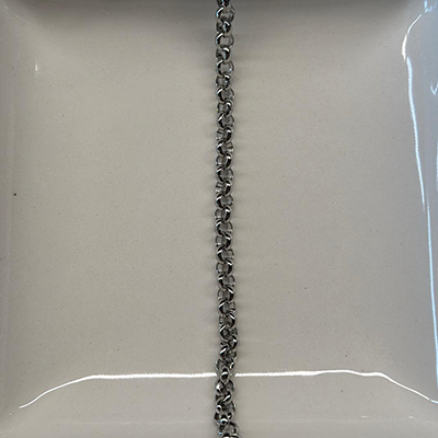 + 5cm Ankerkette rund Edelstahl silber