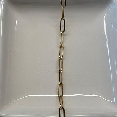 + 5cm Ankerkette weit Edelstahl gold