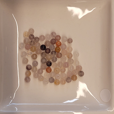 4mm beige-grau Achatstein Perle