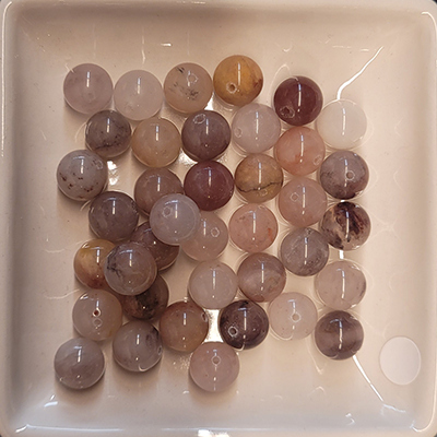 10mm grau-braun Achatstein Perle