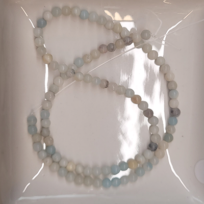 4mm beige-grün Achatstein Perle