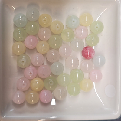 10mm pastellfarben Achatstein Perle