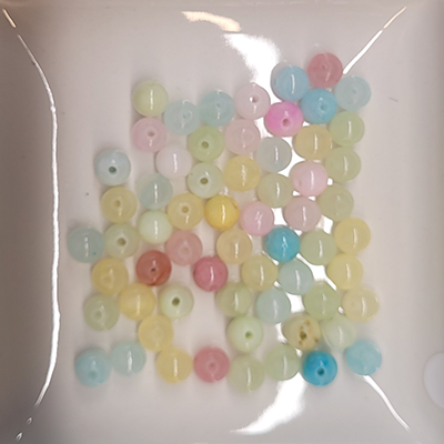 6mm pastellfarben Achatstein Perle