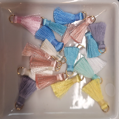 Baumwolle Quaste bunt 20mm