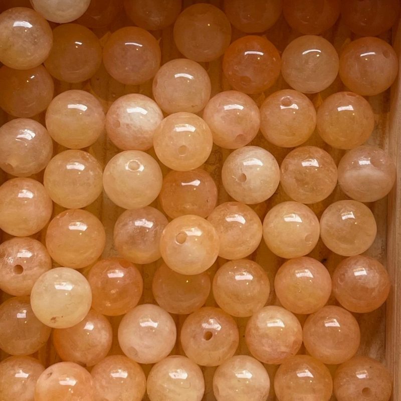 10mm hellorange Achatstein Perle