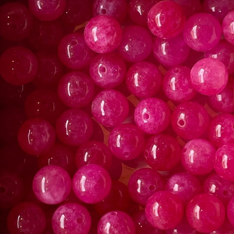 10mm pink Achatstein Perle