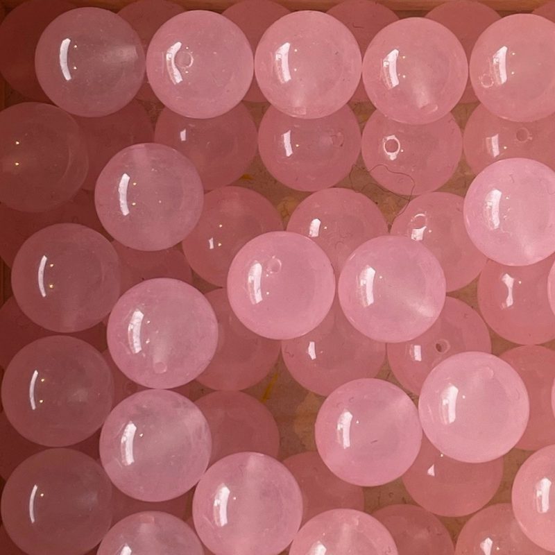 12mm rosa Achatstein Perle