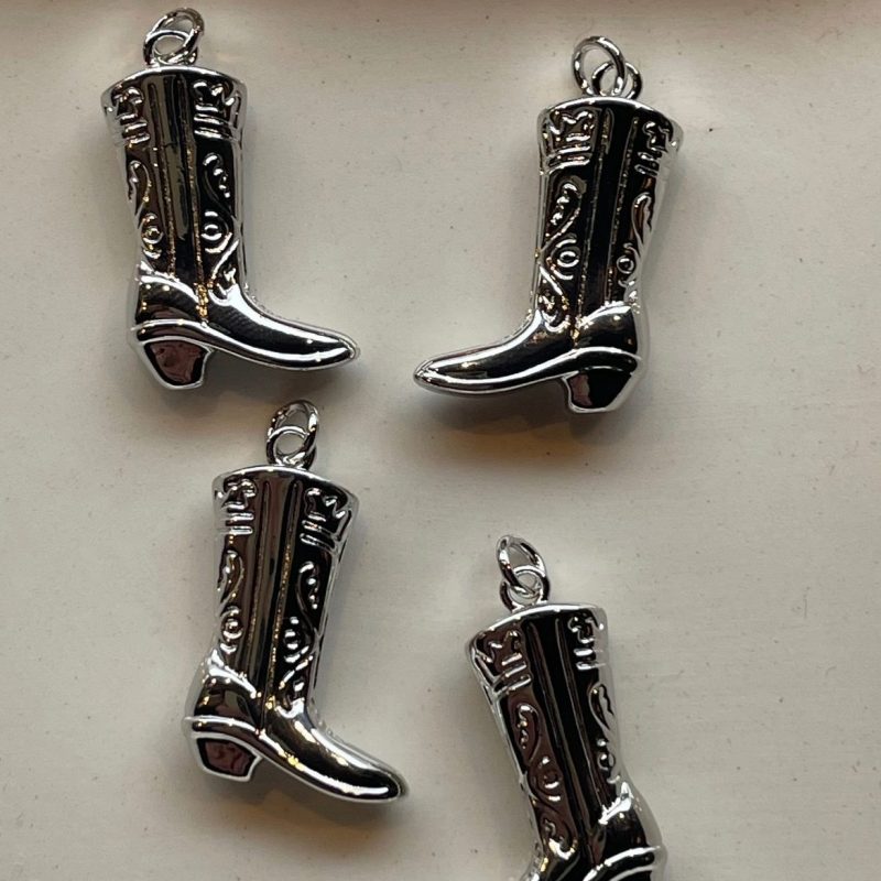 Edelstahl Anhänger Stiefel silber 20mm