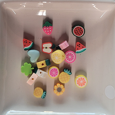 Kunststoff Perle Früchte bunt 9mm