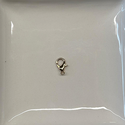 Karabiner  vergoldet 925 sterling silber 12mm