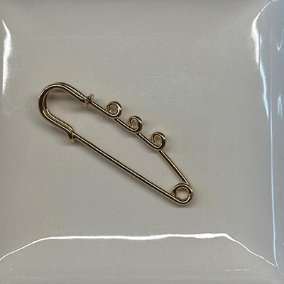 Sicherheitsnadel (3-Ösen) gold 50mm