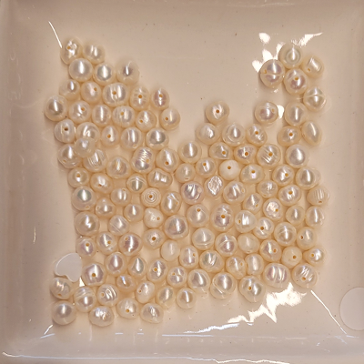 Süßwasserperle weiß 6mm