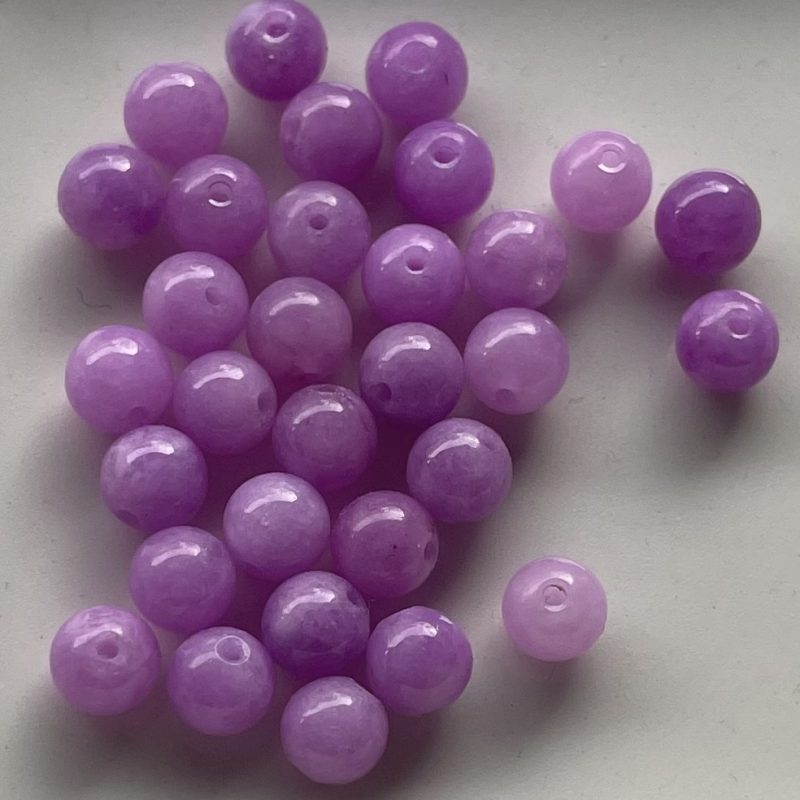 6mm helllilaAchatstein Perle