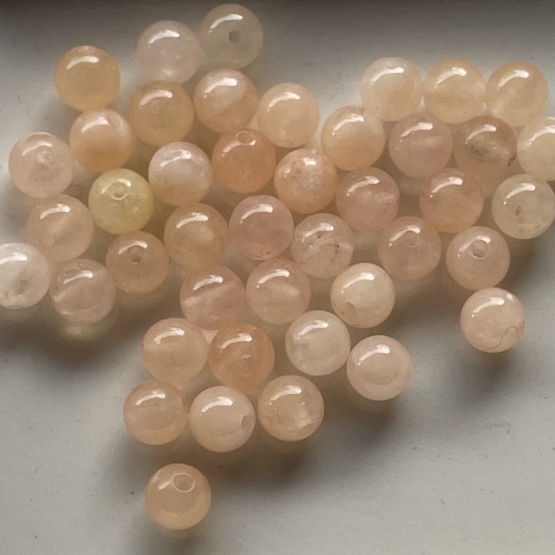 6mm hellorange Achatstein Perle