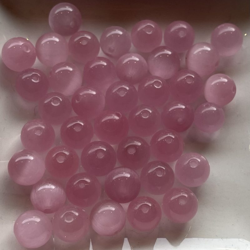 10mm rosa Achatstein Perle