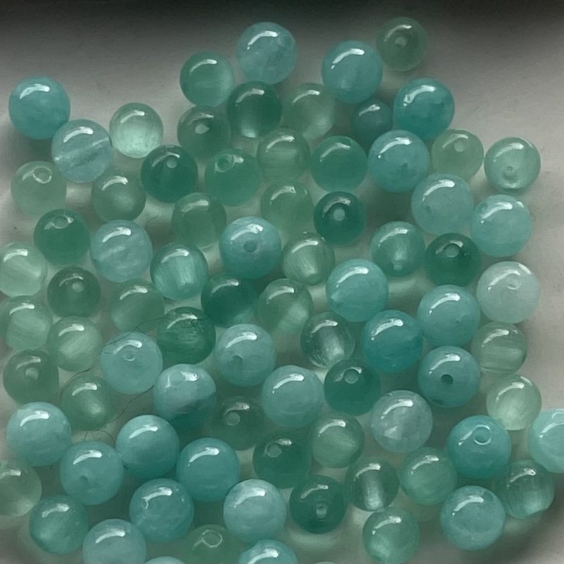 6mm türkis Achatstein Perle