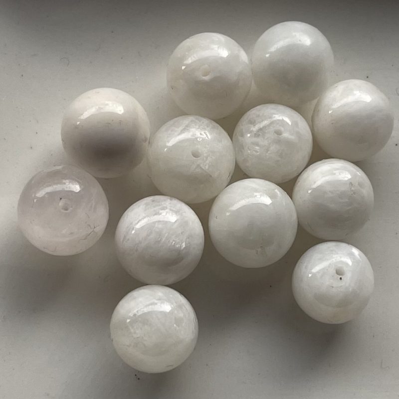 10mm weiß Achatstein Perle