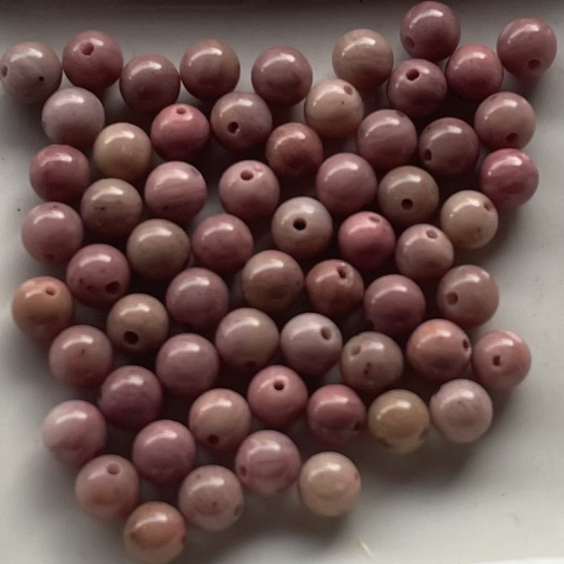 6mm rosa Chalzedon Perle