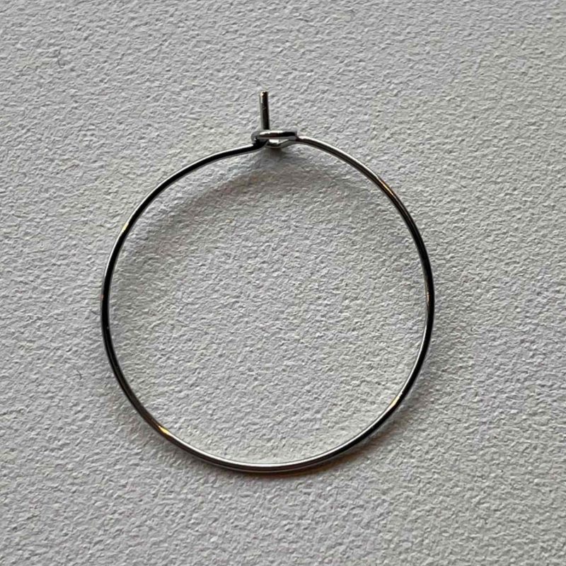 Creole 25mm silber dünn