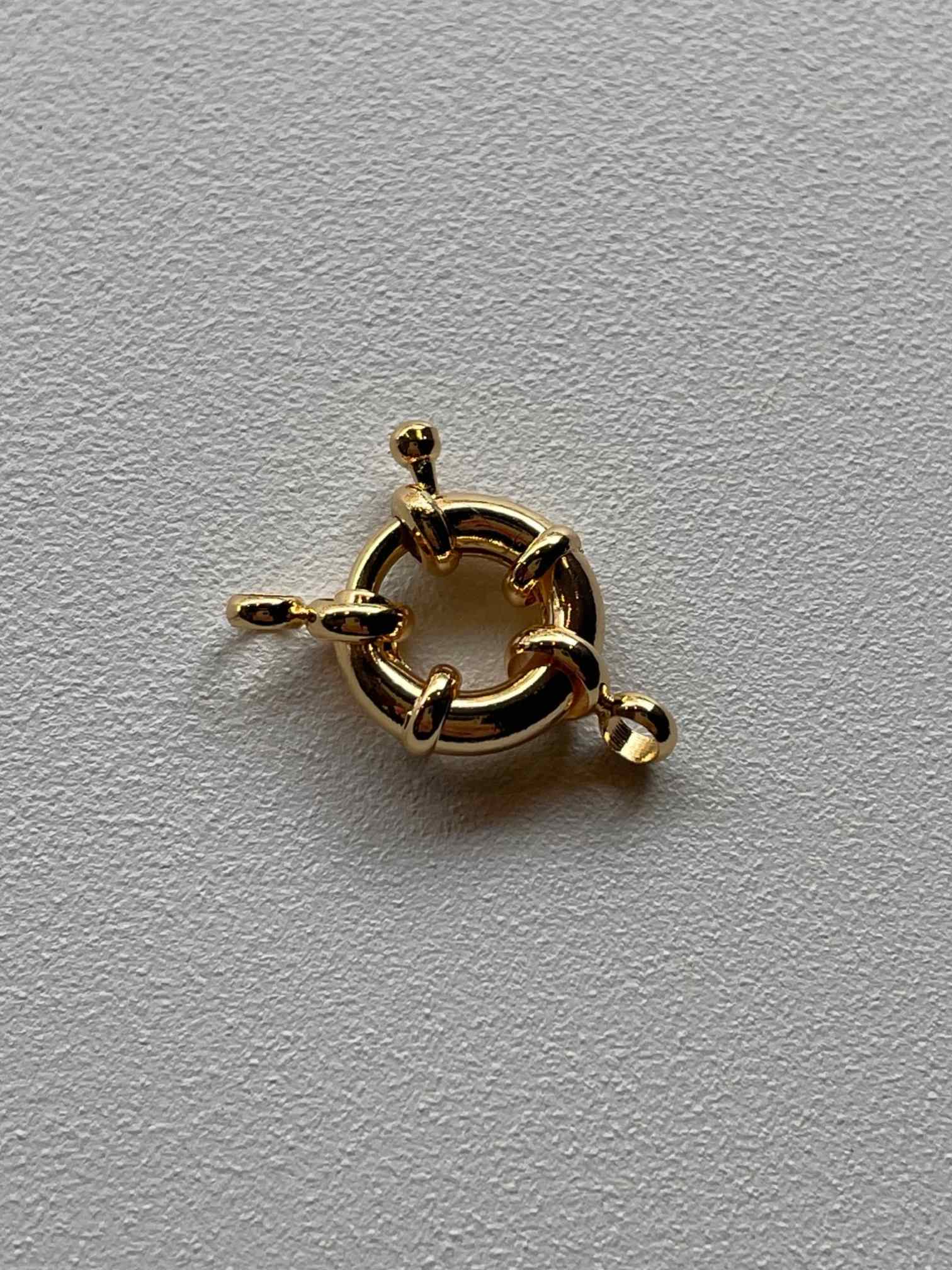 Edelstahl Federringverschluss gold 13mm