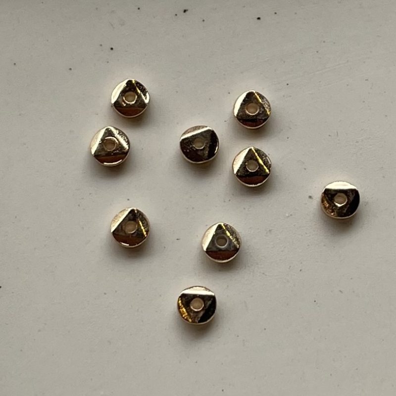 Edelstahl Perle Ring gold 4mm