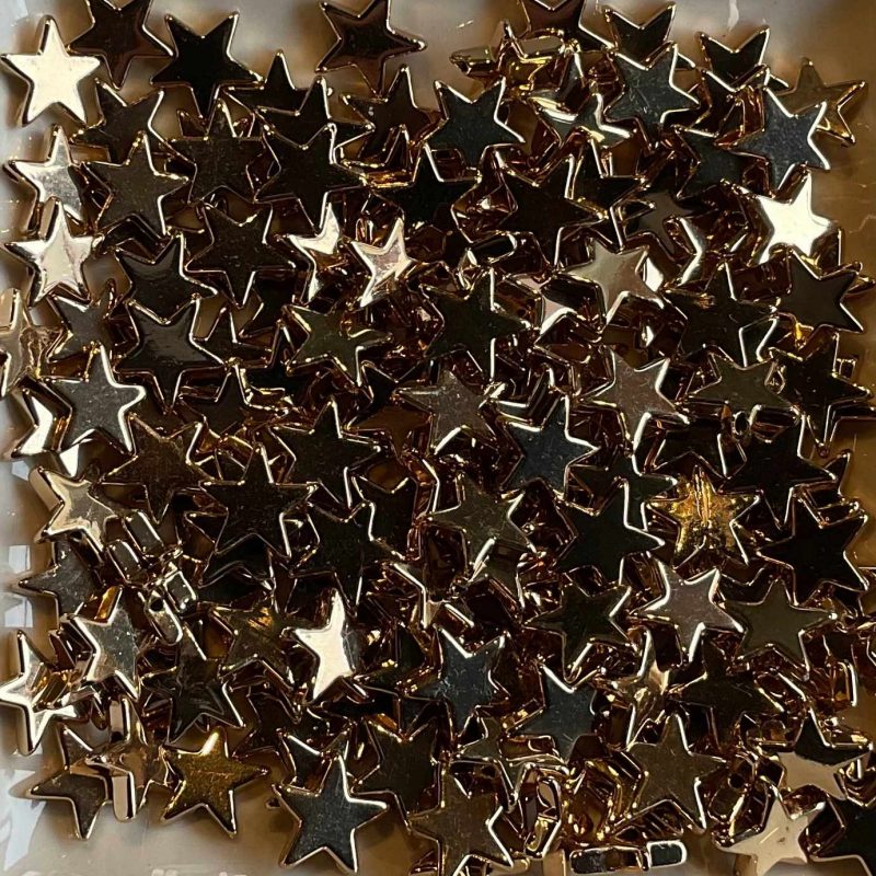 Edelstahl Perle Stern gold 10mm