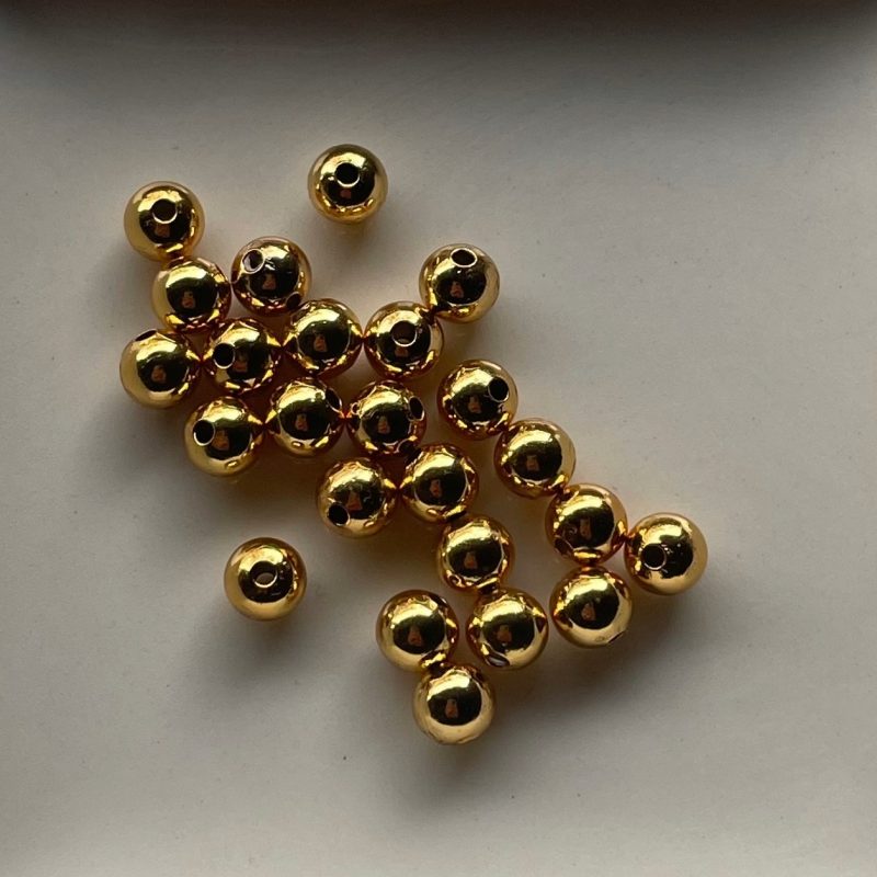 Edelstahl Perle gold 6mm