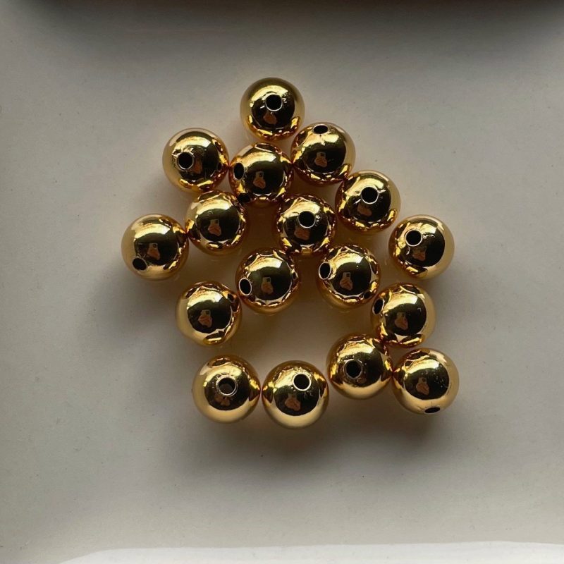Edelstahl Perle gold 8mm