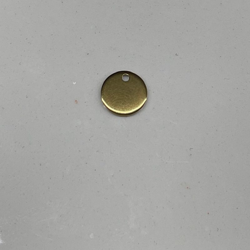 Edelstahl Plättchen gold glatt 8mm