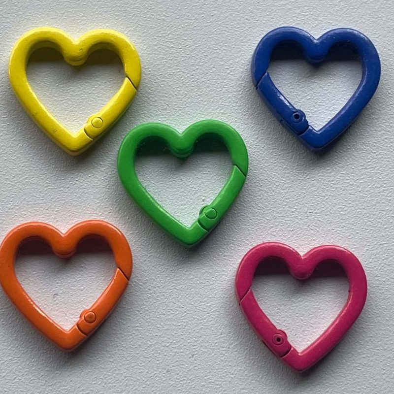 Herz Karabiner bunt 25mm