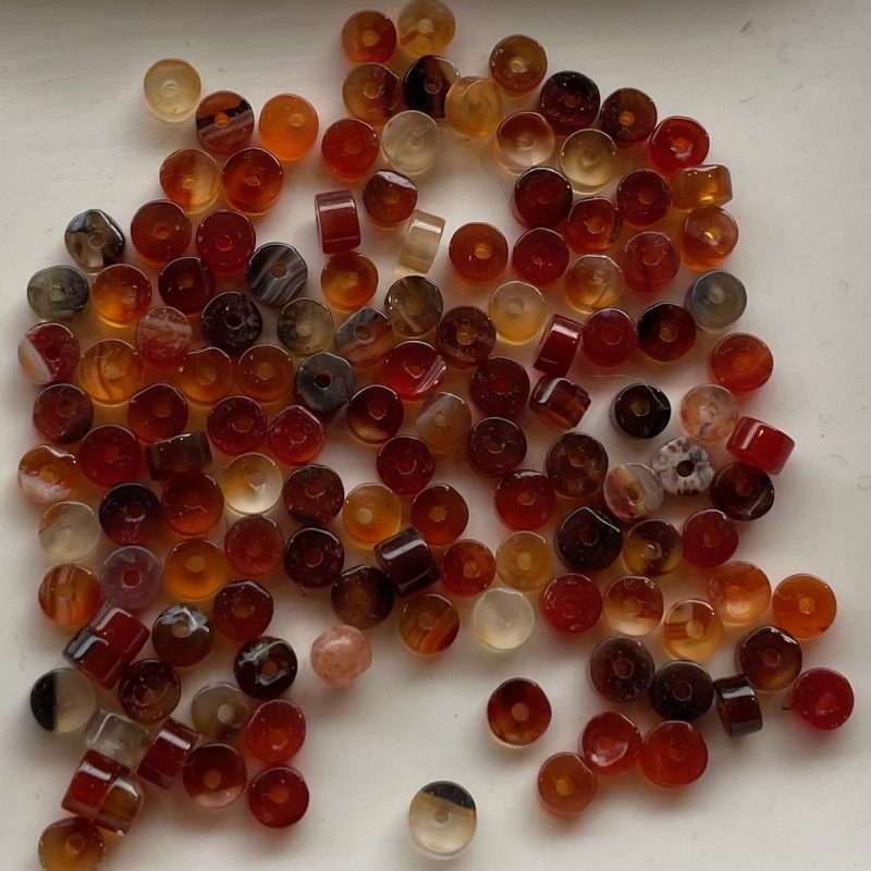 3mm braun Achatstein Perle