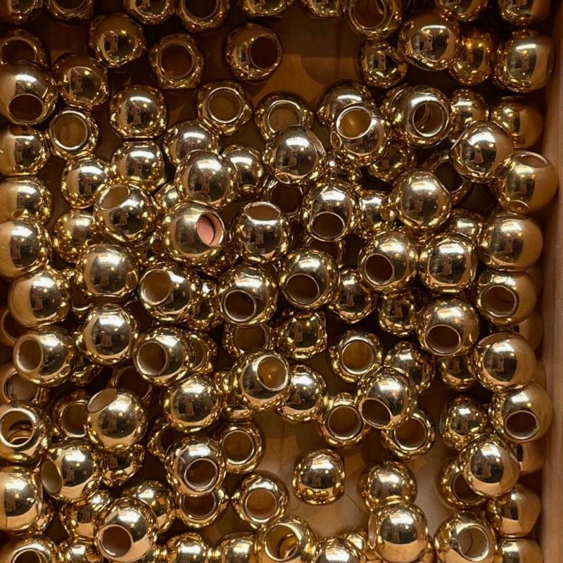 Kunststoff Perle gold 6mm