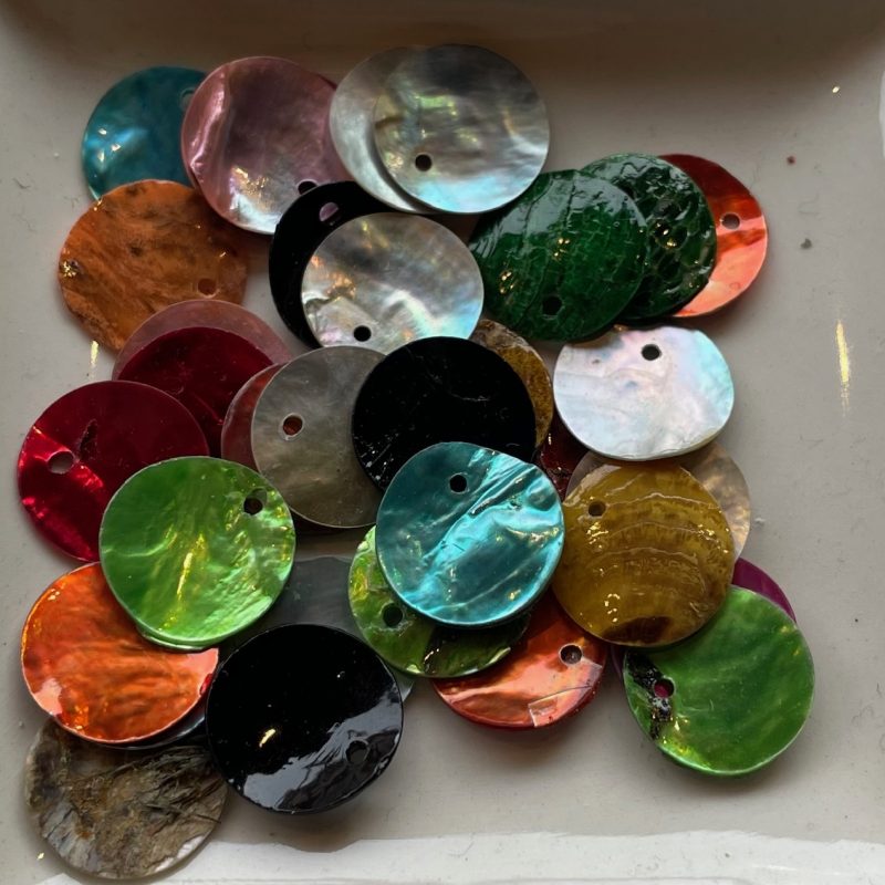 Perlmutt Plättchen bunt 15mm