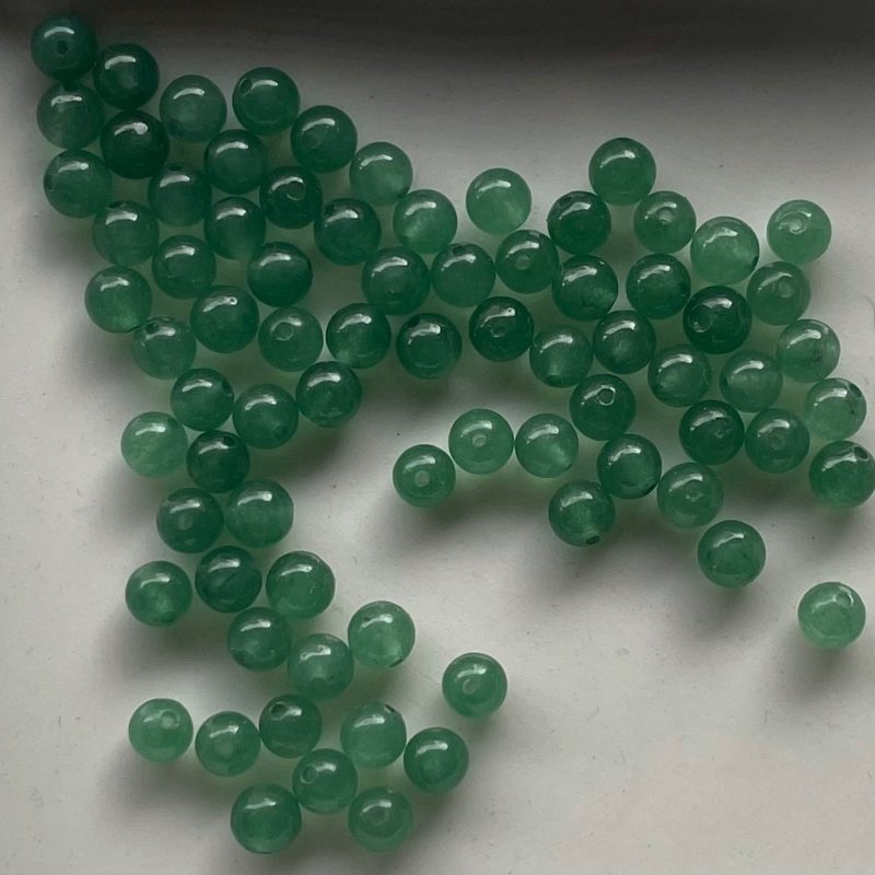 4mm grün Achatstein Perle