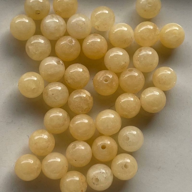 6mm gelb Achatstein Perle