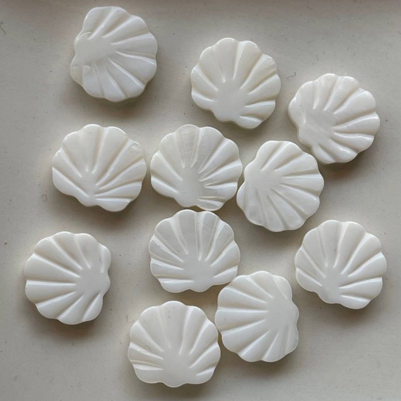 Perlmutt Perle Muschel weiß 11mm