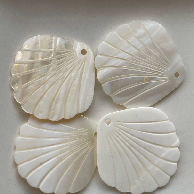 Perlmutt Perle Muschel weiß 27mm