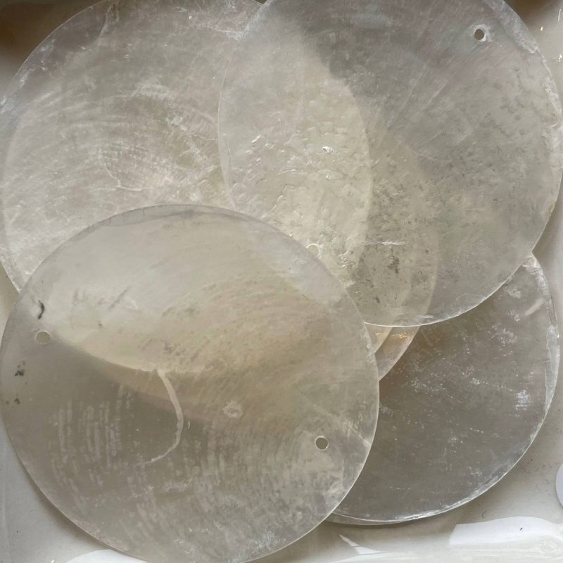 Perlmutt Platte weiß 50mm