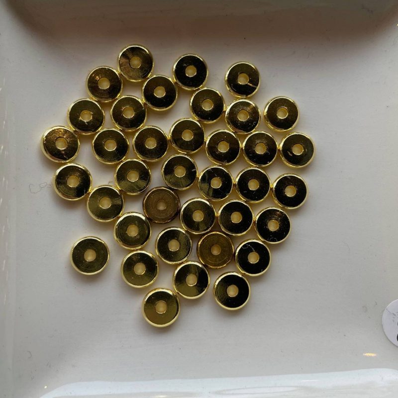 Edelstahl Ringperle gold 7mm