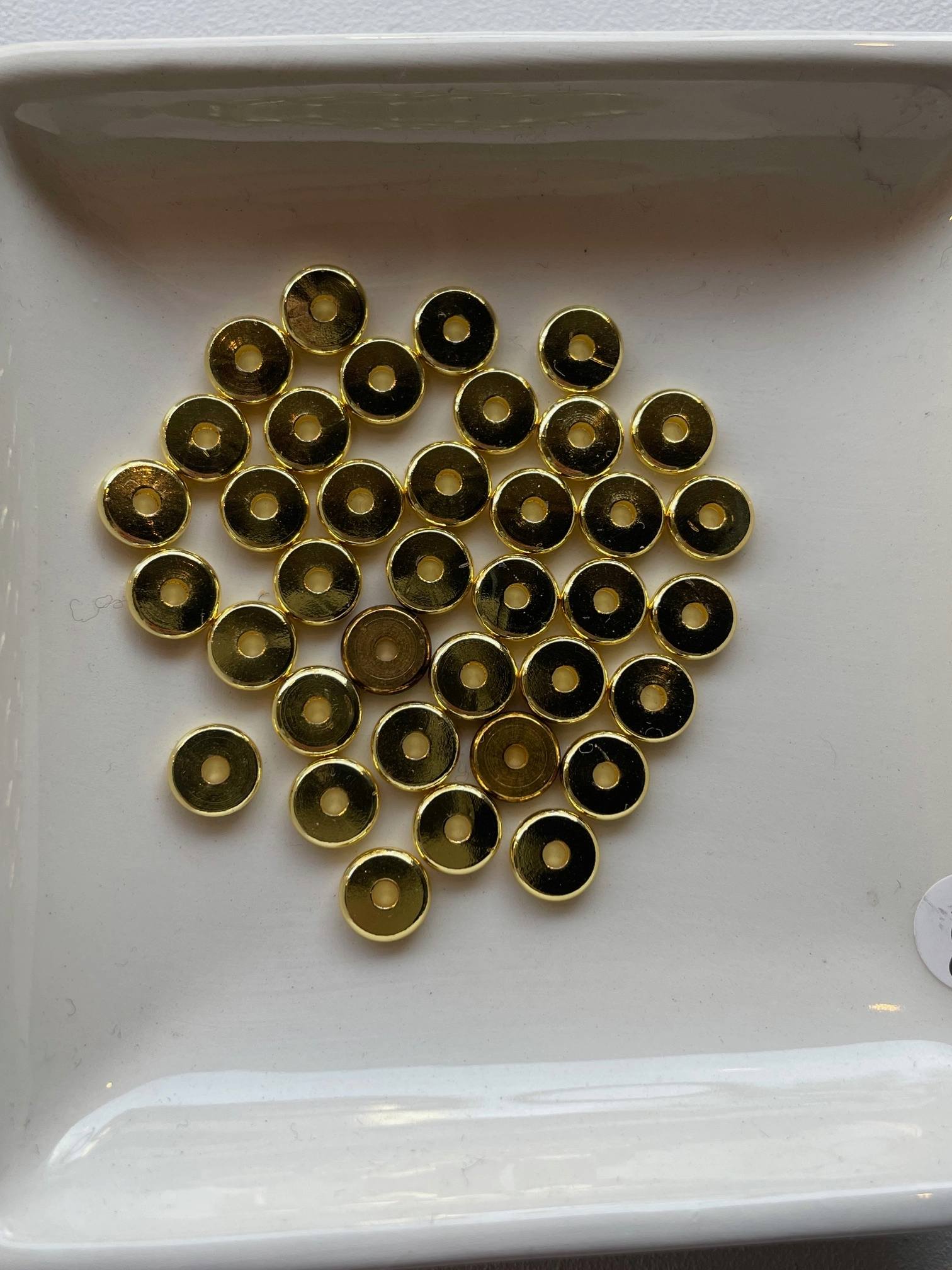 Edelstahl Ringperle gold 7mm