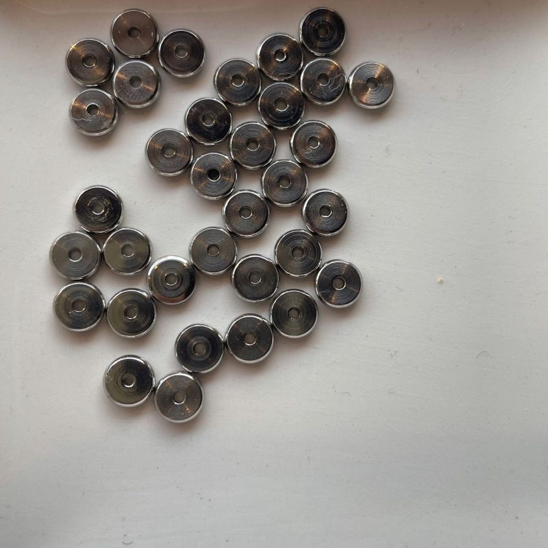 Edelstahl Ringperle silber 6mm