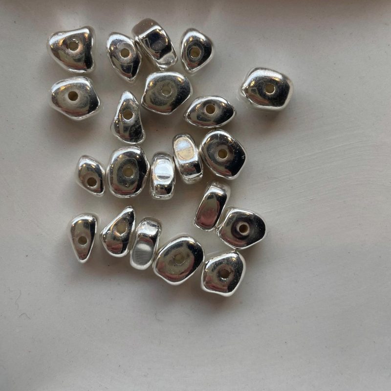 Edelstahl Perle Stein silber 8mm