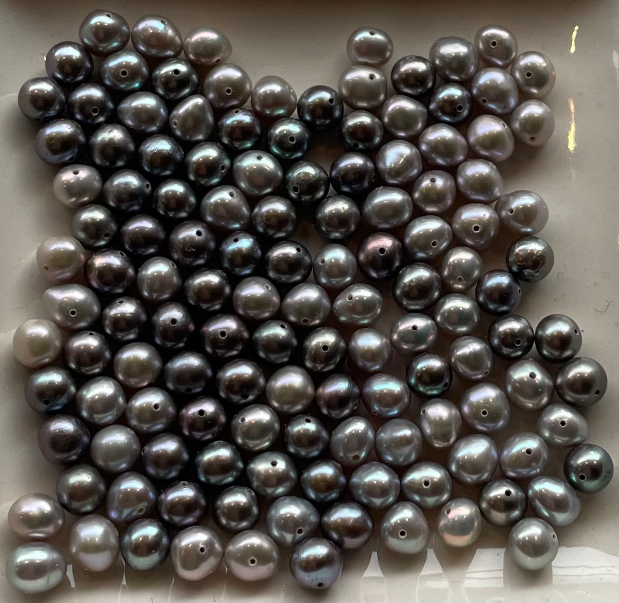 5mm grau Süßwasserperle