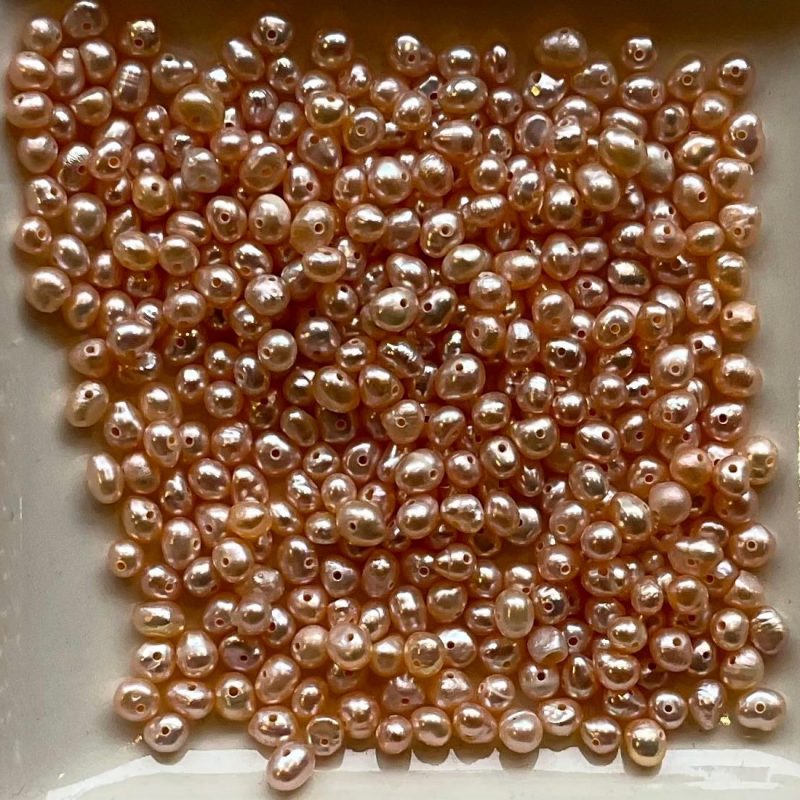 Süßwasserperle rosa 4mm