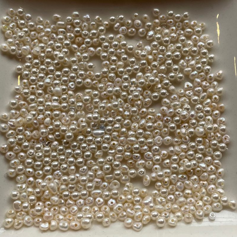 Süßwasserperle weiß 3mm