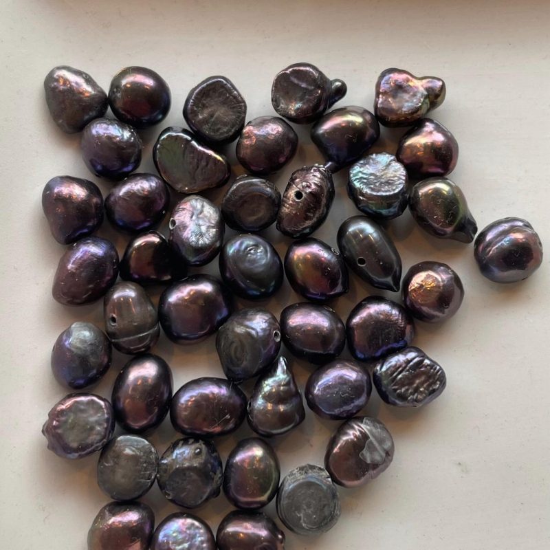 Süßwasserperle schwarz 7mm