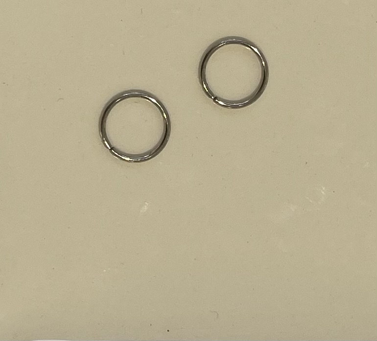 10mm silber Edelstahl Biegering