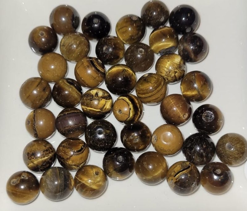 Cymophan Perle braun-schwarz 10mm